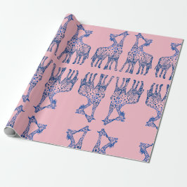 Verpackungspapier Coole Giraffen Geschenkpapier