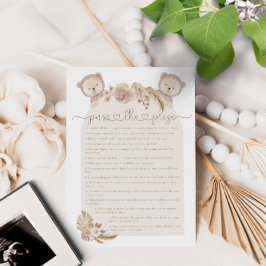 Verpassen Sie das Twins Teddy Bear Baby Shower Gam