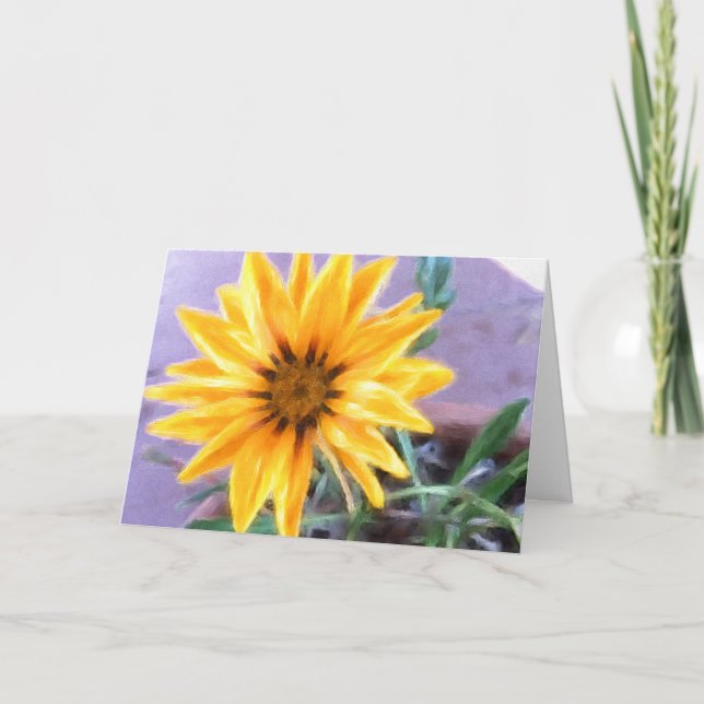 Verpassen Sie die gelbe Blume in Ihrem Single Karte (Vorderseite)