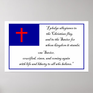 Verpflichtung zur Christlichen Flagge Poster