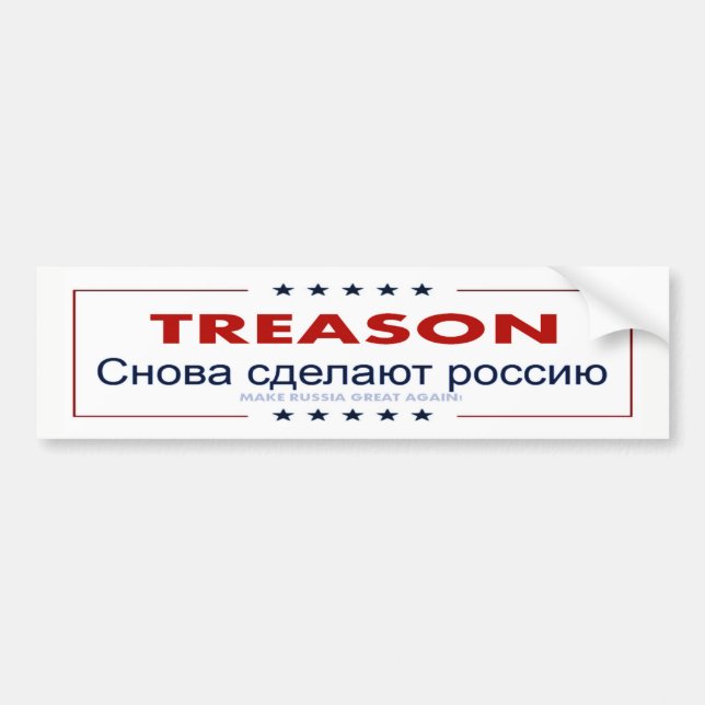 Verrat! Machen Sie Russland groß wieder! Autoaufkleber (Vorne)