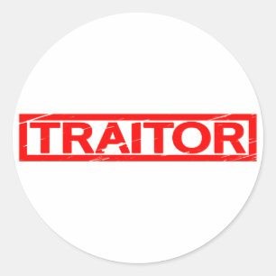 Verräter-Briefmarke Runder Aufkleber