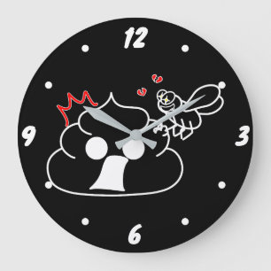 Verratyal - Brootsch the PooPoo Große Wanduhr