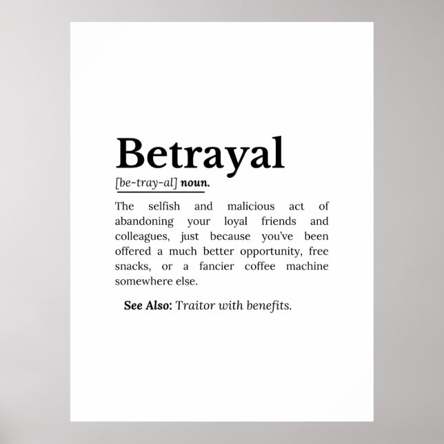 Verratyal Definition Funny Version Poster (Vorne)