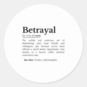 Verratyal Definition Funny Version Runder Aufkleber