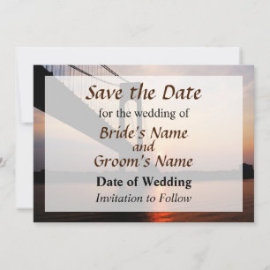 Verrazano Bridge bei Morgendämmerung Save the Date