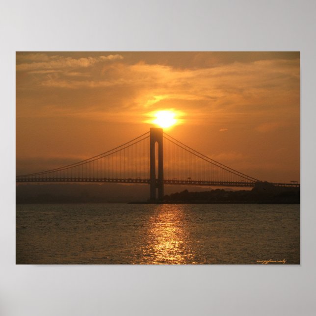 Verrazano bridge from Brooklyn to Staten Island Poster (Vorne)