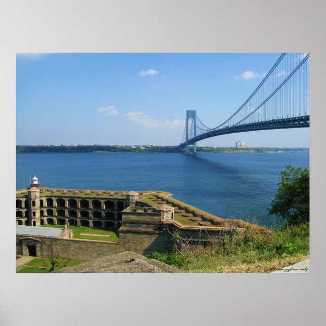 Verrazano bridge from St. Island to Brooklyn, NYC Poster (Vorne)