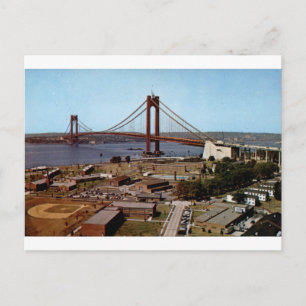 Verrazano Narrows Bridge New York Vintage Ansicht Postkarte