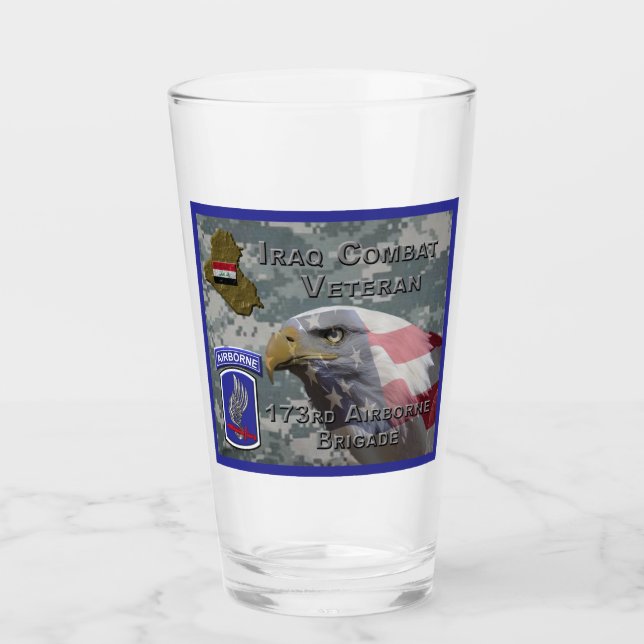 Verre 173e brigade aéroportée Iraq Combat Veteran (Devant)