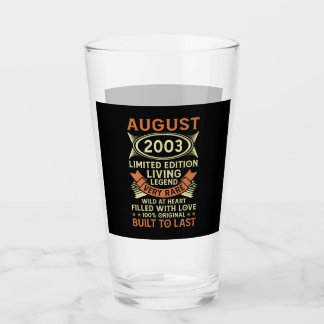 Verre 18e Birthday August Poison Vintage 2003 18 Years