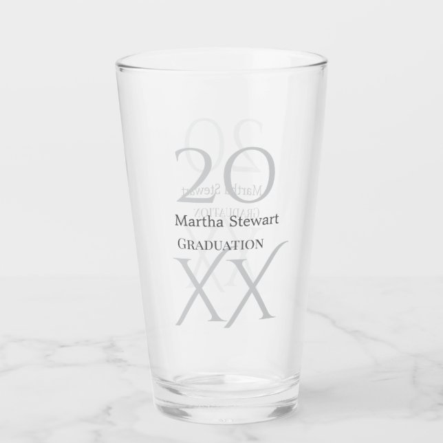Verre 20XX bold le graduation name congrats school year  (Devant)