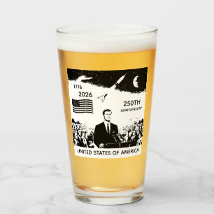 Verre 250e anniversaire États-Unis, drapeau américain /