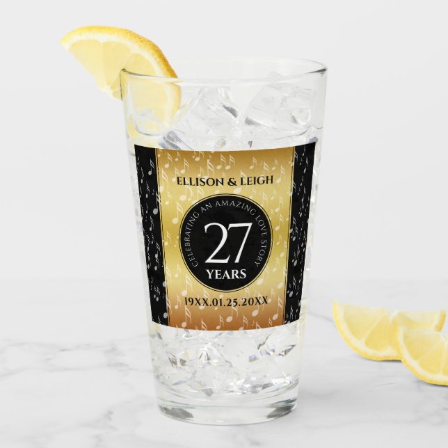 Verre 27e anniversaire du Mariage de musique (Devant glace)