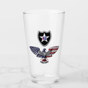 Verre 2e division d'infanterie "Coupe Indianhead Div Gla