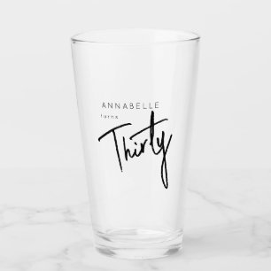Verre 30ème Trente-trentième anniversaire moderne