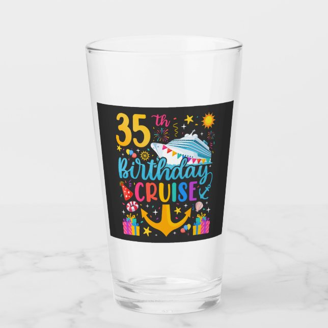 Verre 35e anniversaire Croisière B-Day fête Boire (Devant)