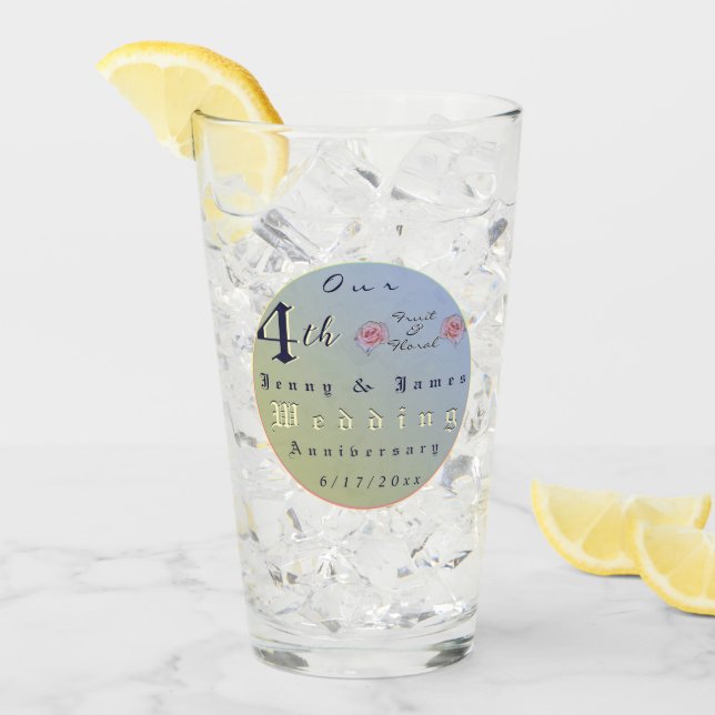 Verre 4e anniversaire du Mariage (Devant glace)