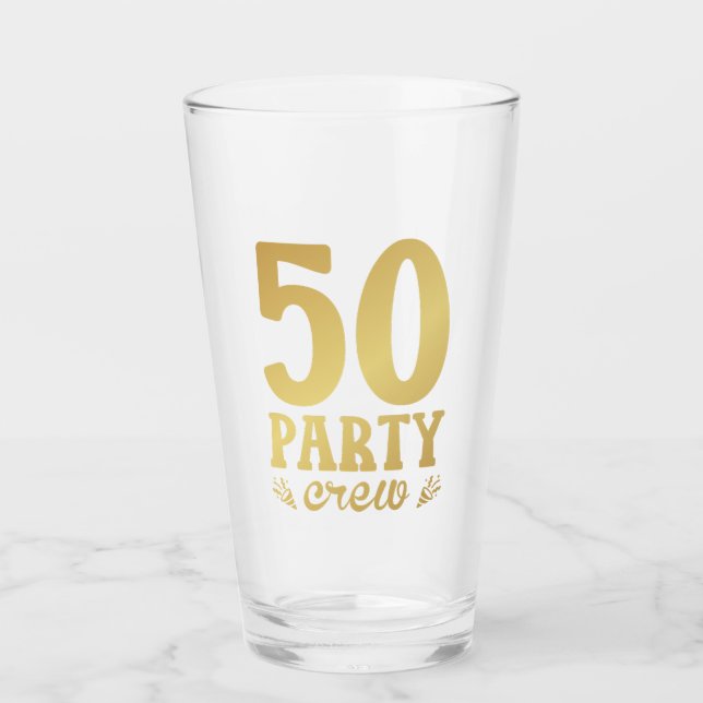 Verre 50 Équipe de fête 50e anniversaire Boire (Devant)
