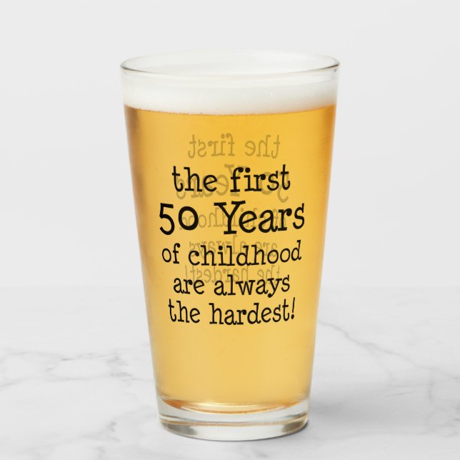 Verre 50 premières années de cinquantième anniversaire (Devant (rempli))
