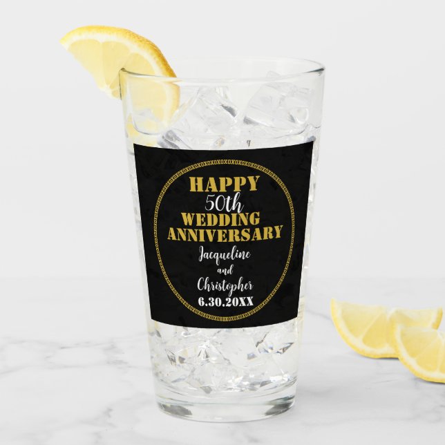 Verre 50e fête des Mariages d'or (Devant glace)