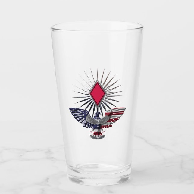 Verre 5e division d'infanterie Aigle Customisé (Devant)