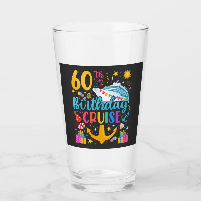 Verre 60e anniversaire Croisière B-Day fête Boire (Devant)