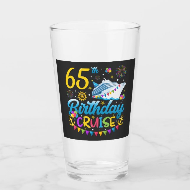 Verre 65e anniversaire Croisière B-Day fête Boire (Devant)