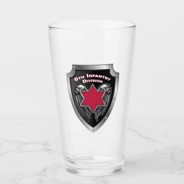 Verre 6e division d'infanterie "Sight Seein' Sixième" (Devant)