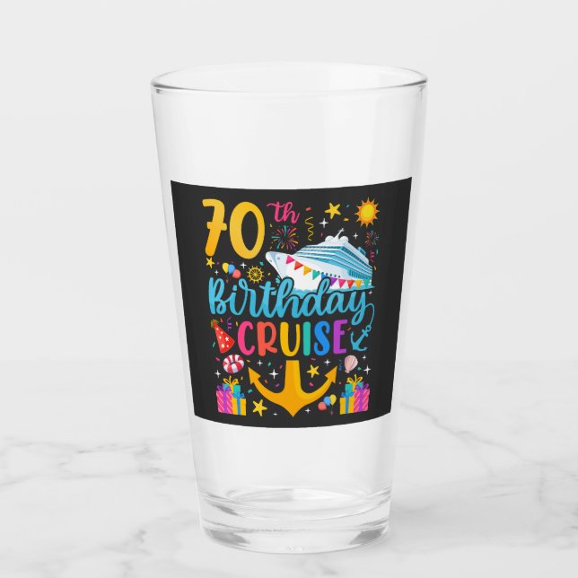 Verre 70e anniversaire Croisière B-Day fête Boire (Devant)