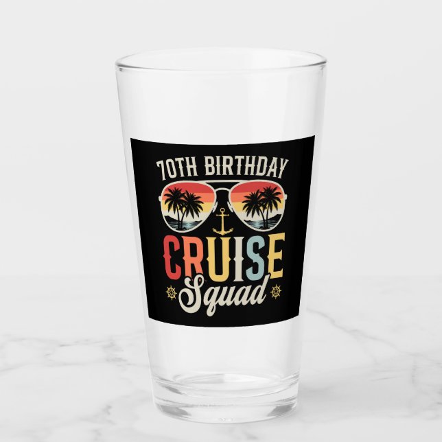 Verre 70E Anniversaire Croisière Famille Correspondant D (Devant)