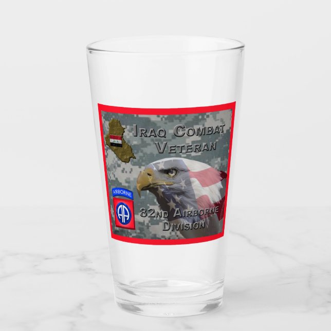 Verre 82e Division aéroportée Irak Vétéran de combat (Devant)