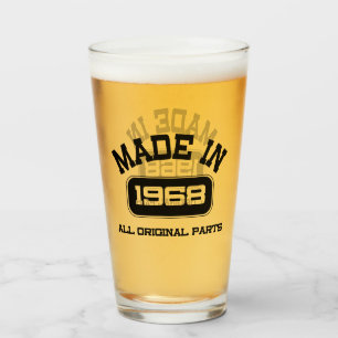 Verre à bière de 1 pint pour 50e anniversaire