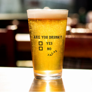 Verre à bière drôle de tacos boisson ivre