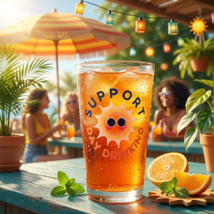Verre à bière drôle pour boire dès le lever du sol