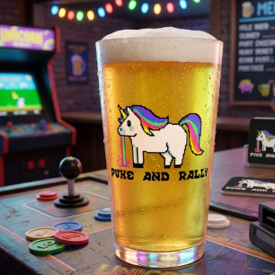 Verre à bière Licorne Arc-en-Ciel Puke & Rally P