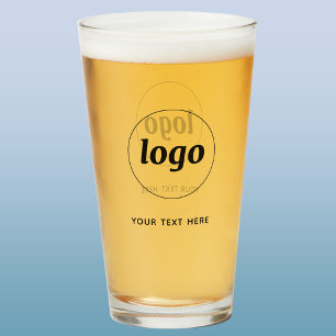 Verre à bière promotionnel avec texte de logo simp