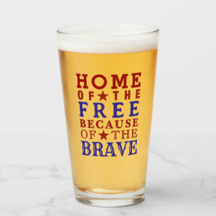 Verre à bière rouge blanc bleu quatrième juillet