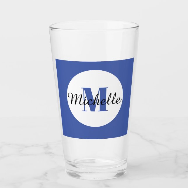 VERRE À BOIRE INITIAL ET NOM (Devant)