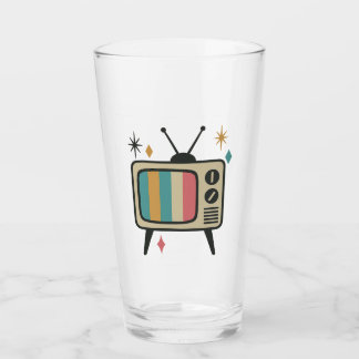 Verre à boire TV rétro | Atomi moderne du milieu d