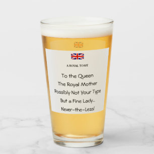 Verre à boisson de nouveauté drôle Toast royal de
