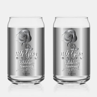 Verre à Can Rose en Acier pour les 11 ans d'Annive