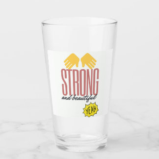 Verre à Cocktail Motivante – Design "Strong and Be