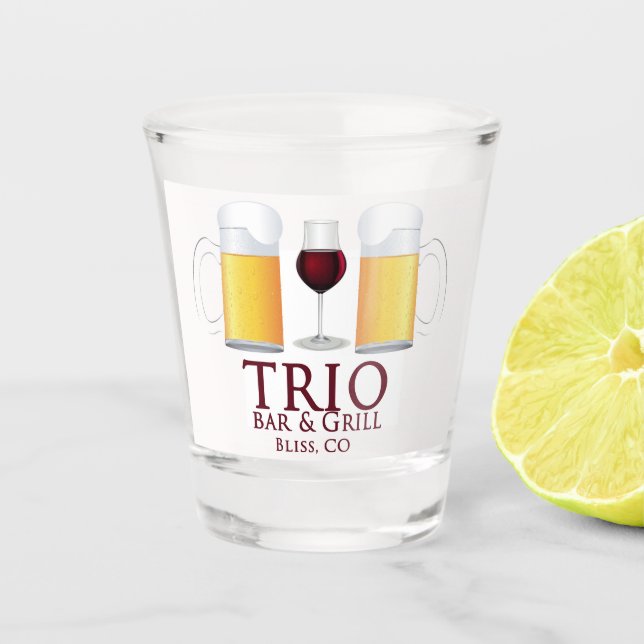 Verre à liqueur de trio (Devant)