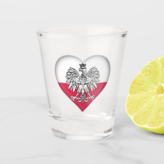 Verre à liqueur polonais d'amour (Devant)