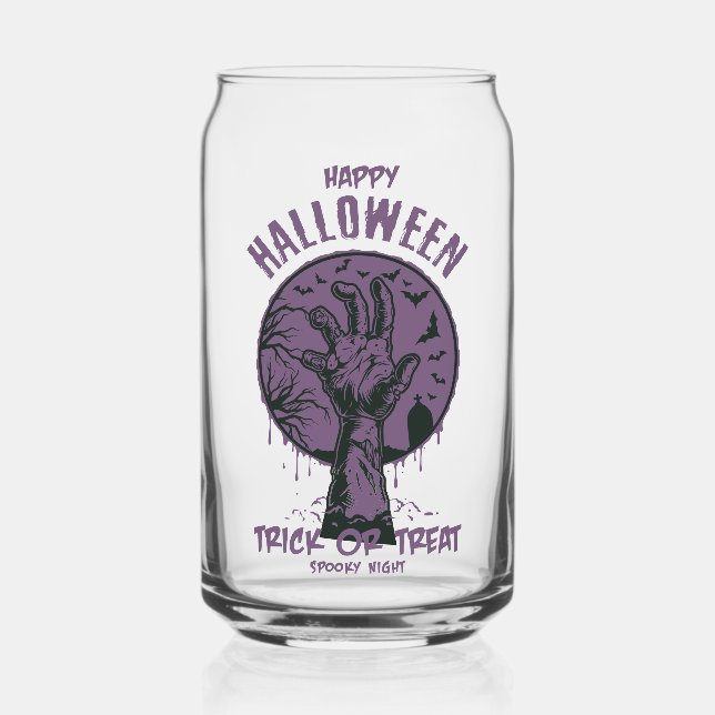 Verre à main Zombie d'Halloween - Trace ou traitem (Recto)