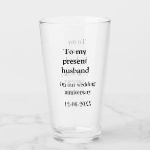 Verre À mon mari anniversaire de mariage ajoutez nom dat
