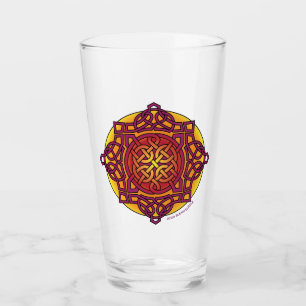 Verre à noeud rouge celtique