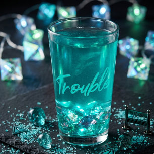 Verre à Pint à l'encre sarcelle – Trouble Brews