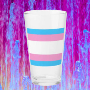 Verre à pinte de fierté trans : Buvez avec fierté